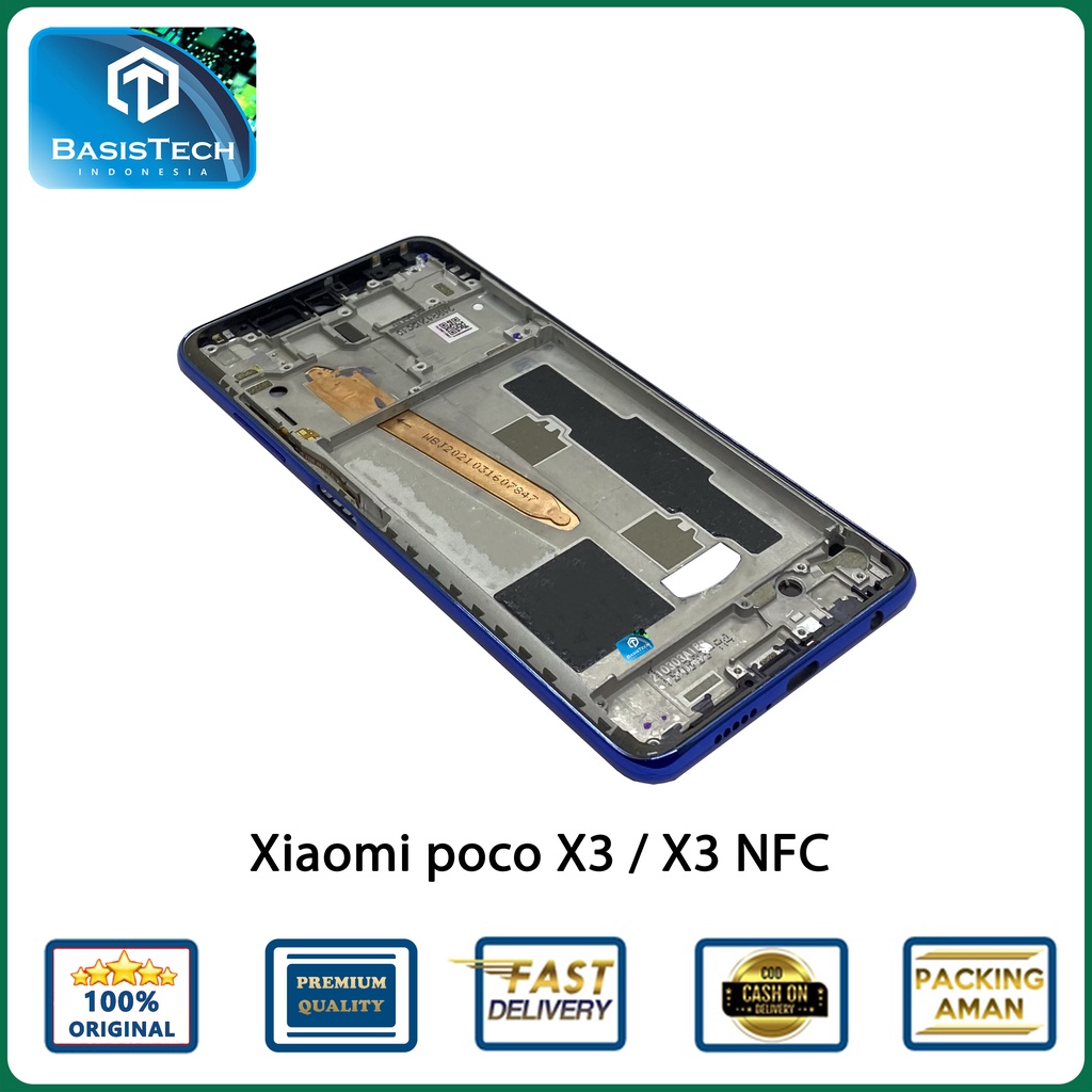 FRAME TATAKAN LCD XIAOMI POCO X3 NFC ORIGINAL QUALITY