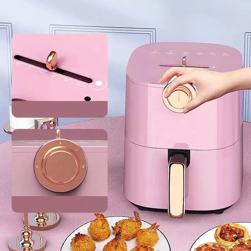 Air Fryer 4.8L /6.5L Automatic Oil Free Single Pod Non Stick Timer Kitchen Healthy Pink Blue Fries MachineAir Fryer AF-16