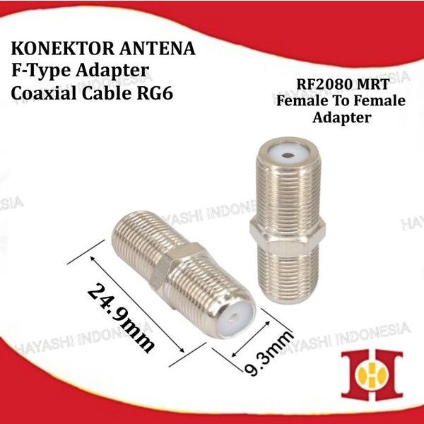 Connector Konektor Jack F Drat Paralel Sambungan T  Cabang Antena TV-10pcs