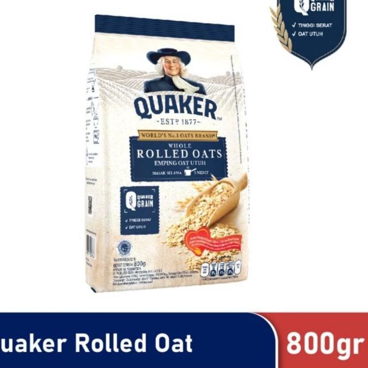 

KODER7d7C--Quaker Rolled Oats 800 gr Emping Oat Utuh Oatmeal