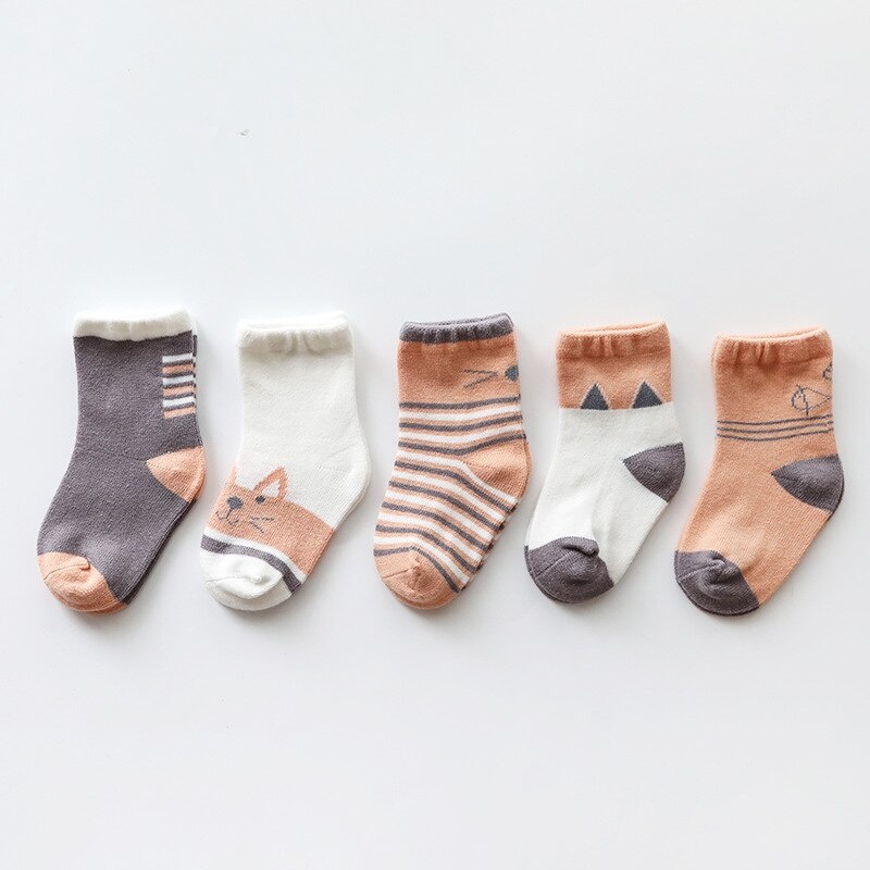 COD - kaos kaki bayi lucu 1 SET ISI 5 pasang karakter / kaos kaki anak UNISEX usia 0-5 tahun  import premium / brownieground