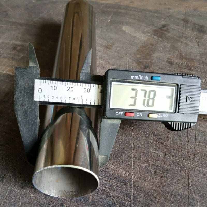 pipa stenlis 1,5 inci od 3,8m panjang 50 cm tebal 1,5 mm type 201 pipa serbaguna stainless stell kon