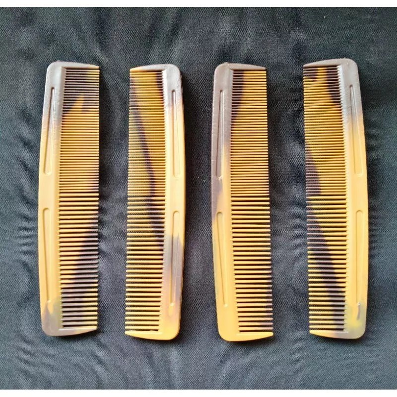 Sisir Rambut Hitam / Warna Random / Gagang Garis / Sisir Kutu Serit / Sisir Karakter -  Bahan Tebal Kualitas Premium