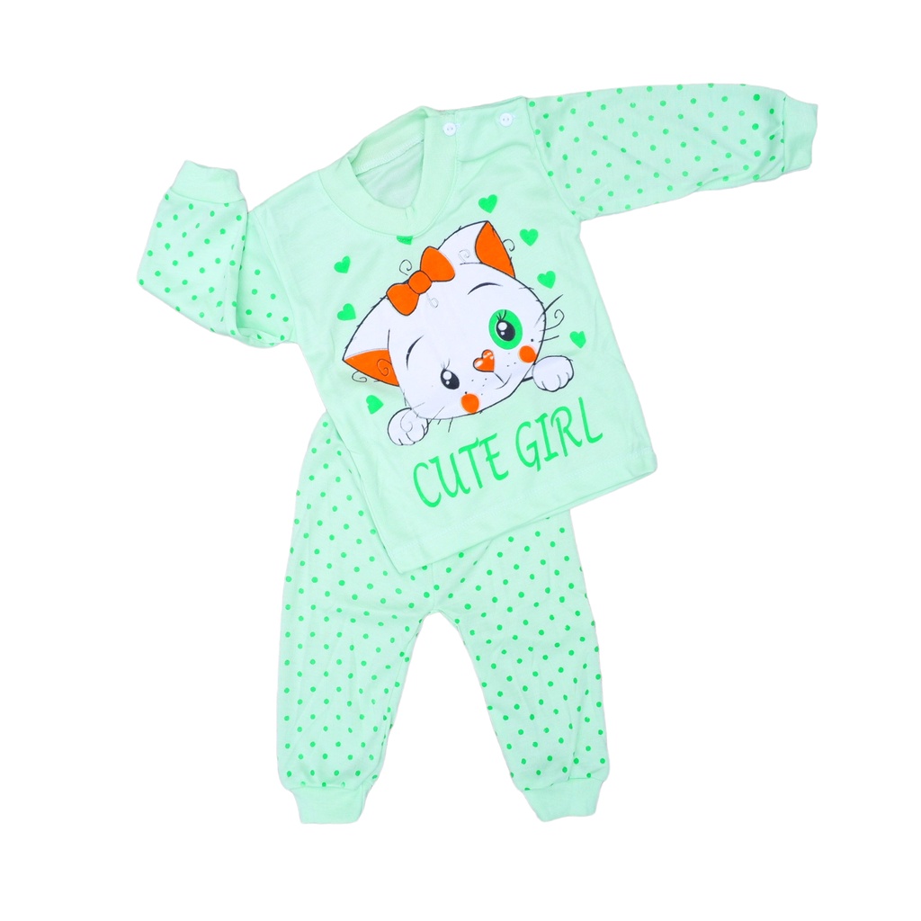 ISI 3 SETELAN BAJU BAYI PEREMPUAN PANJANG MOTIF 3-18 BULAN