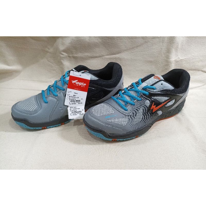 Sepatu Badminton Eagle Moonlight abu muda hitam 37 40 41 43 44
