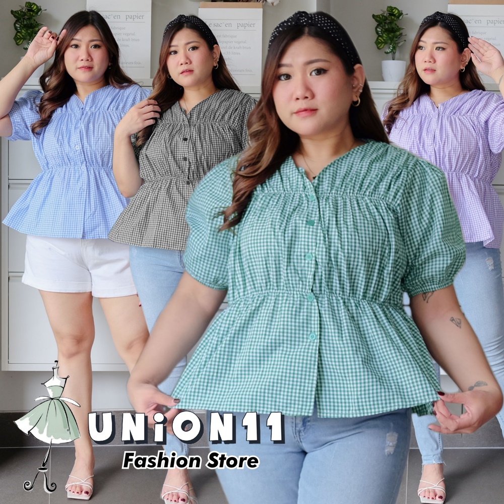 UNION11 - ATASAN JUMBO WANITA LD 120 / BAJU JUMBO WANITA / BAJU KERJA WANITA BIGSIZE / BLOUSE JUMBO WANITA / ATASAN JUMBO XXXL WANITA ZERIN