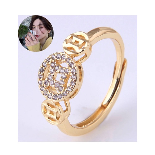 LRC Cincin Fashion Golden Zirconium A6364X