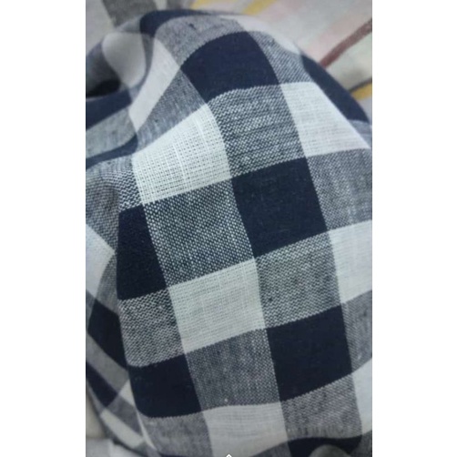 Kain Linen Motif Kotak