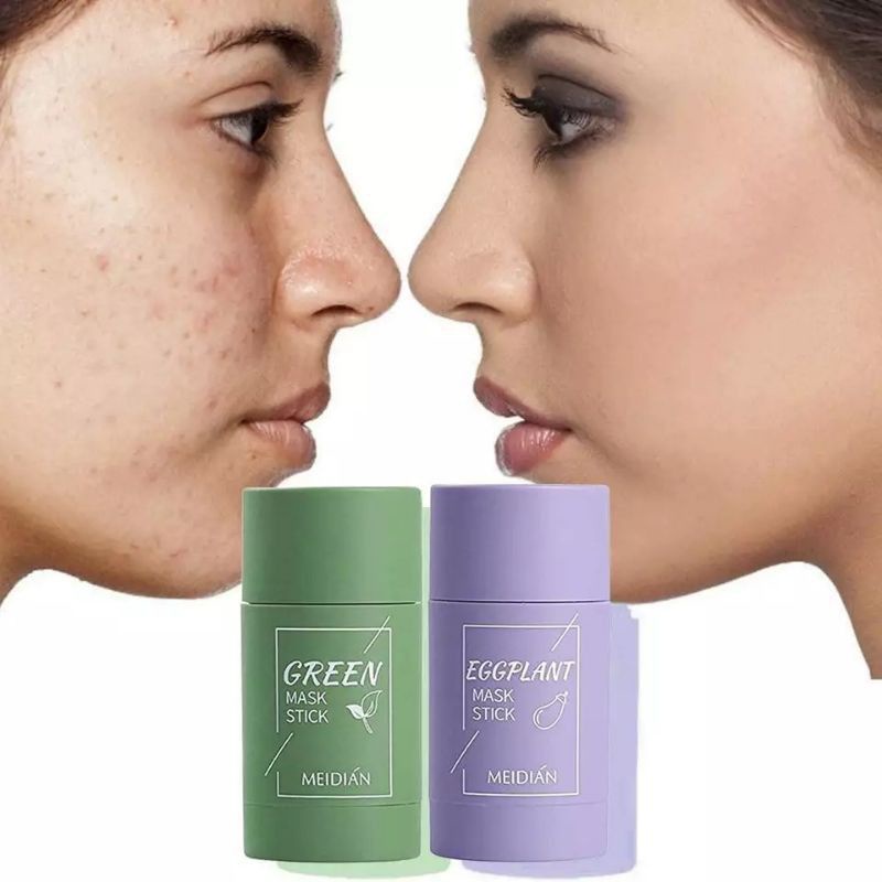 Masker Stik Wajah Green Tea Meidian Mask Stick Kusam Berjerawat Oily Murah Kecantikan Kosmetik Wajah Muka Wanita Murah