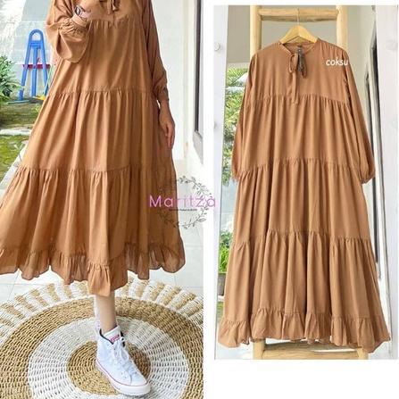 Terlaris Midi Dress Tunik Termurah Sojin Midi Dress Jumbo LD 120 Cm // Rachel Midi Dress // Gamis Wa