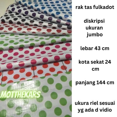 RAK TAS GANTUNG FULLKADOT JUMBO PAKAI RESLETING KANAN KIRI ALAS TRIPLEK RAK SEPATU RAK TAS RAK KOSMETIK RAK HIJAB