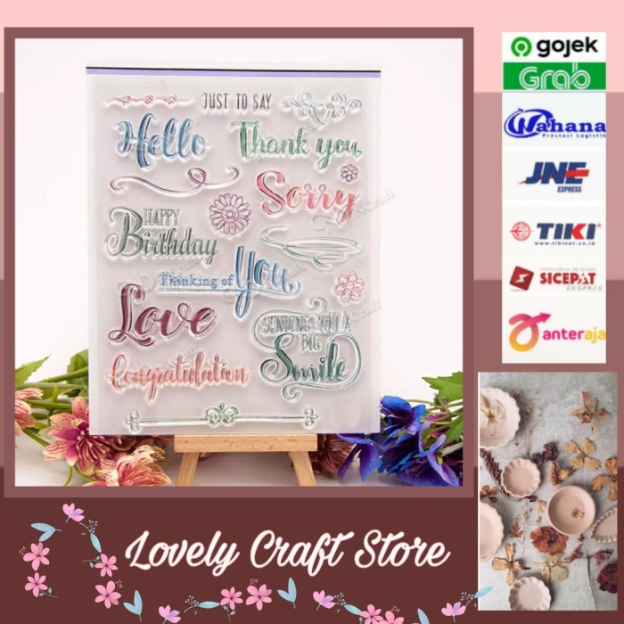 

Star Transparent Silicone Rubber Clear Stamp 18-Cards, Art Craft, Scrapbook Bagus