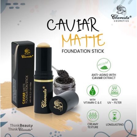 ☘️Yuri Kosmetik☘️ Claresta Caviar Matte Foundation Stick