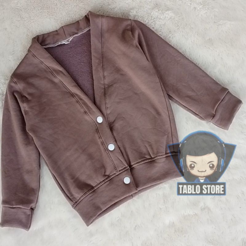 KARDIGAN FLEECE Size S Usia 0-1,5 Tahun Cardigan Anak Perempuan / Laki - Laki