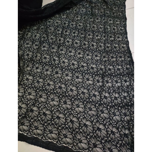 kain/bahan brokat husus hitam