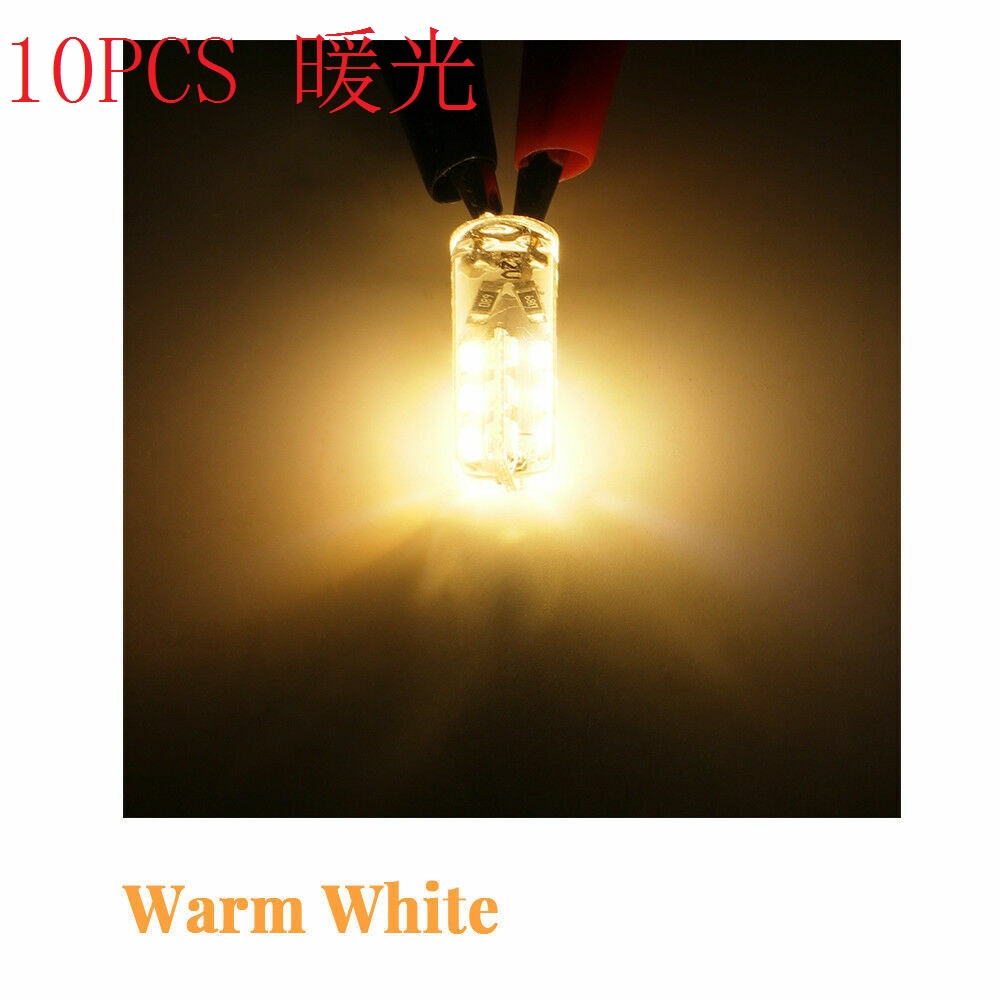 10pcs Lampu Bohlam Jagung LED 12V Bahan silica gel