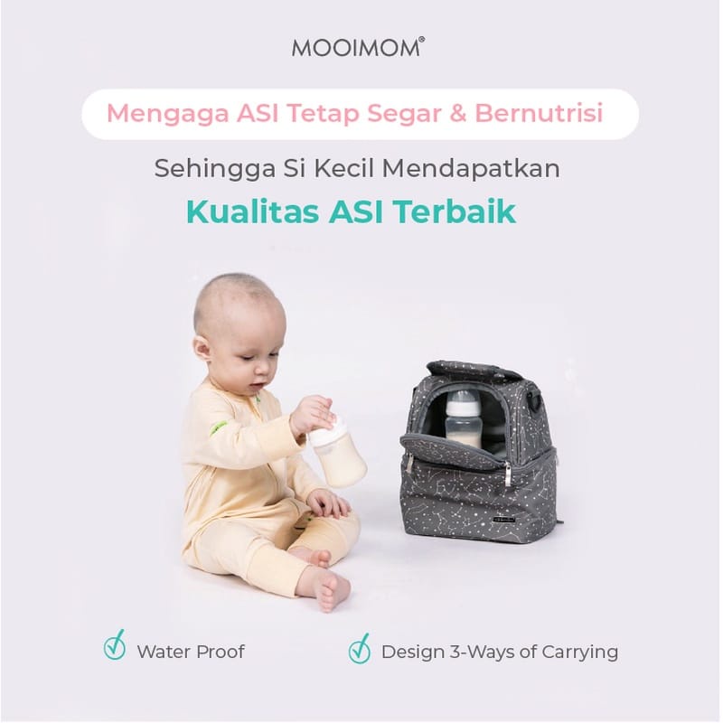 MOOIMOM Cooler Bag / Tas ASI Ransel Jinjing Sling A91819XZ