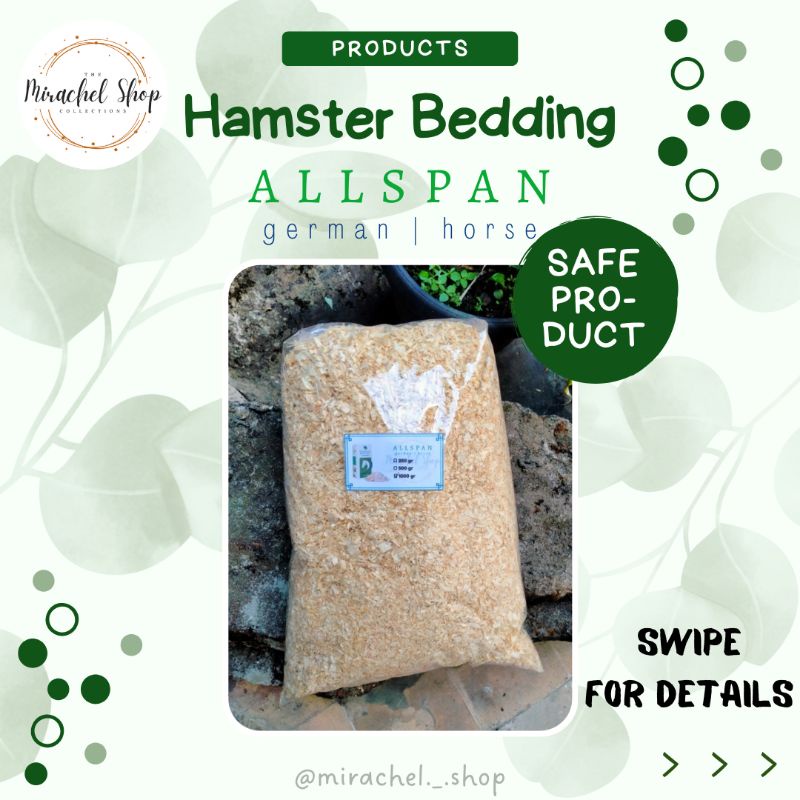1000 Gr - Bedding German Horse ALLSPAN / Serbuk Kayu Alas Kandang Hamster Merk German Horse Repack
