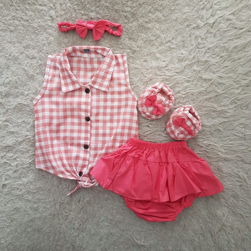 Baju Bayi Petite tartan jumper bayi perempuan