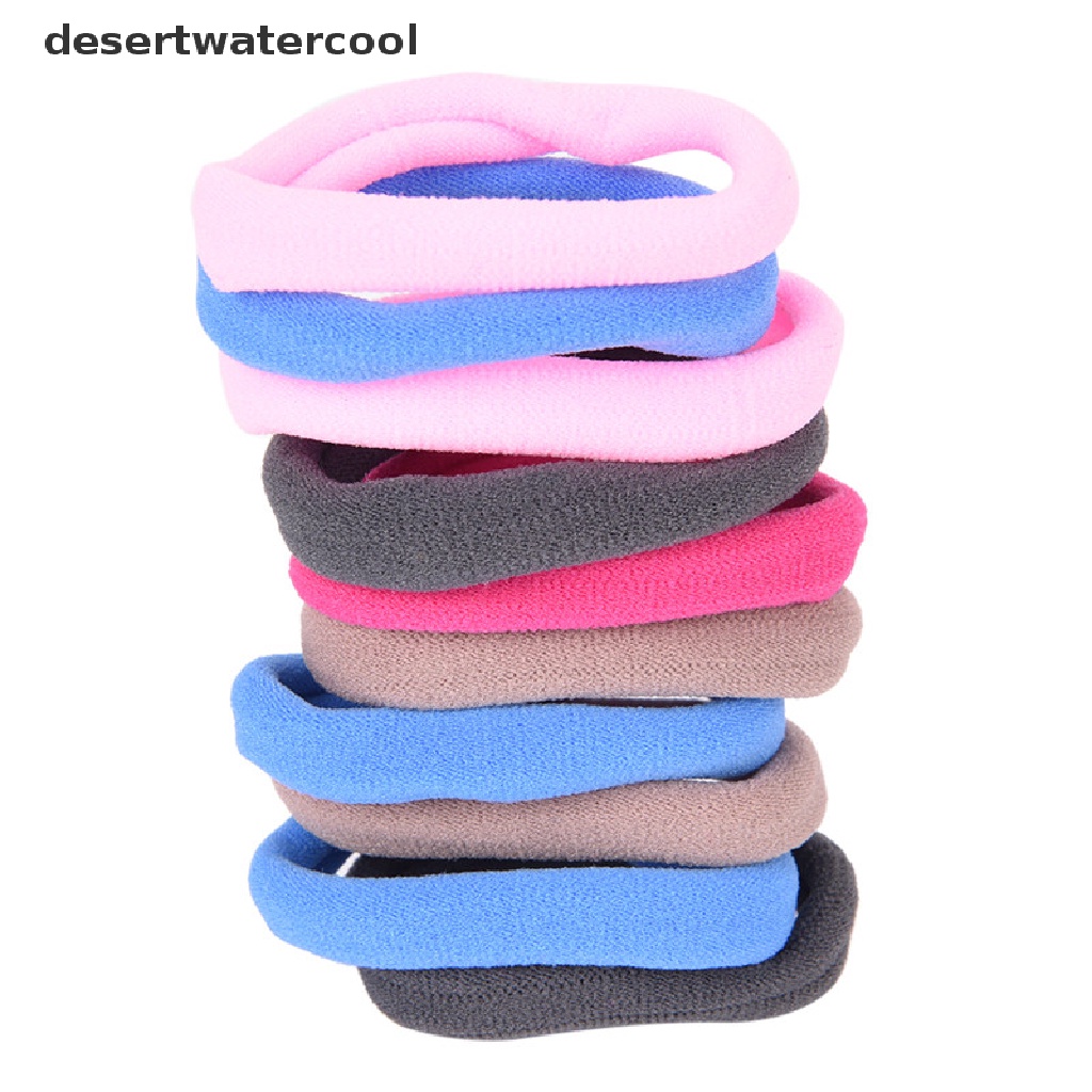 10pcs Ikat Rambut Ponytail Elastis Untuk Wanita
