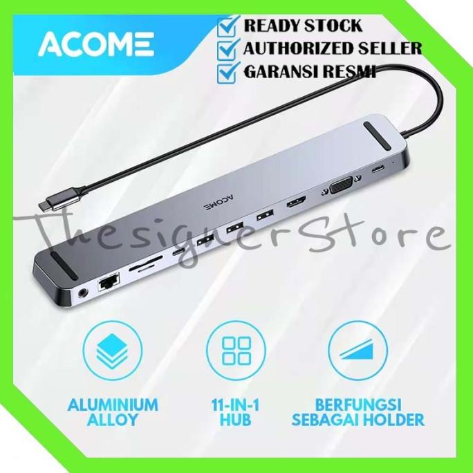 ACOME 11 in 1 USB Type C HUB to HDMI Adapter Docking Station AHT900 always ready