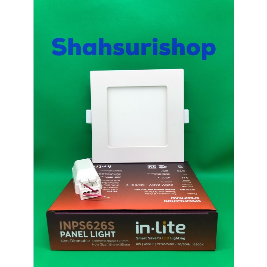 LED PANEL INLITE IN-LITE 6W 6 W 6WATT KOTAK INPS 626S