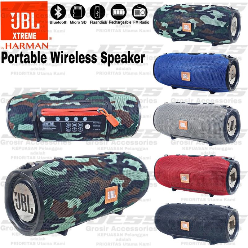 Speaker Bluetooth Wireless XTREME JUMBO & XTRERE JBL Music SuperBass & Stereo Free Tali Selempang
