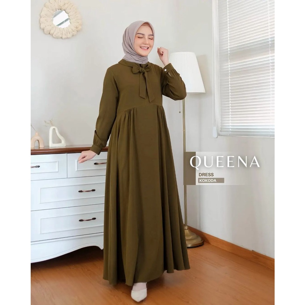 Murah Gamis Susun Rayon Premium Elegan