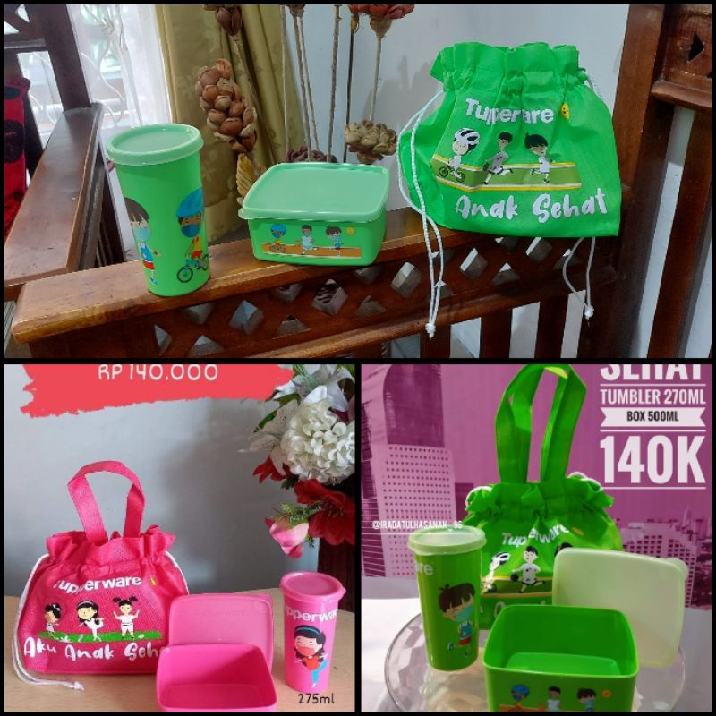 bekal anak set tupperware bekal anak sehat