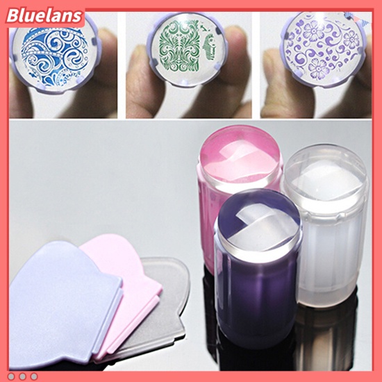 Bluelans Set Stempel Jelly Bening Untuk Nail Art