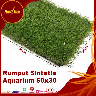 Rumput Sintetis Aquarium 50x30 Type Jepang 3 cm Buat Hiasan Aquarium Bisa COD Dari Raditya   Desain Art