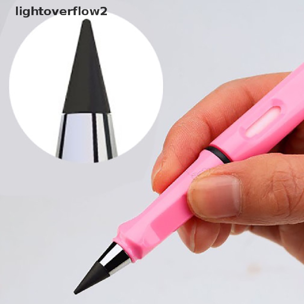 (lightoverflow2) Pensil Teknologi Infinite Tanpa Tinta Bahan Metal