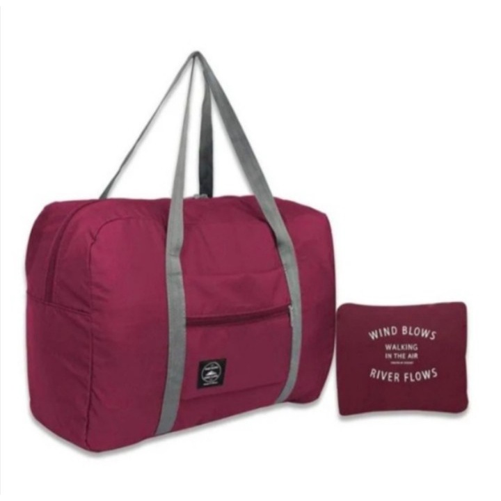 Okocha TRAVELBAG01 tas traveling wanita jumbo Tas Travel Besar Lipat Hand Carry Anti Air Travel Fold