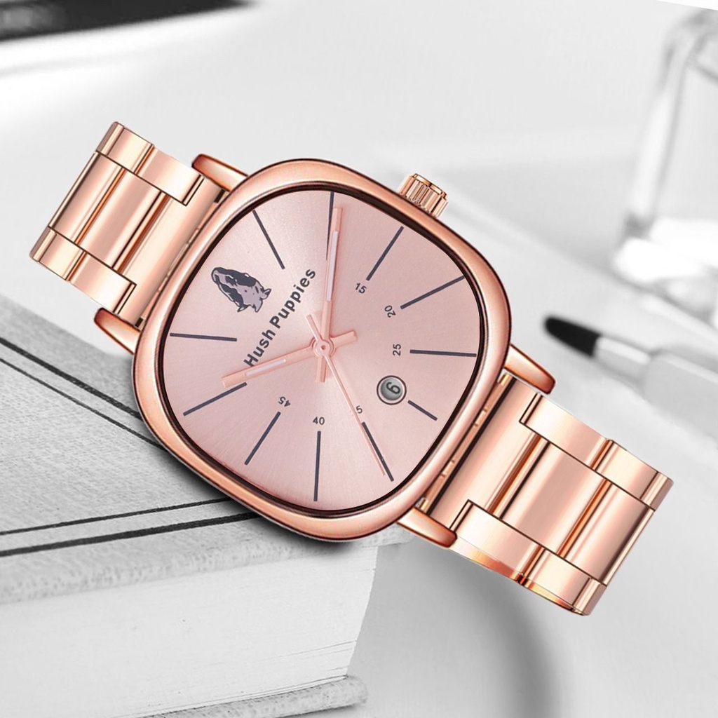 Bisa COD Jam Tangan Wanita Hush puppies Kotak Tanggal Aktif HP410