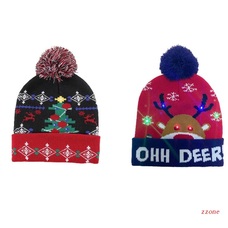 Topi Beanie Rajut Bahan Wol Desain Rusa Natal Untuk Anak Laki-Laki Dan Perempuan