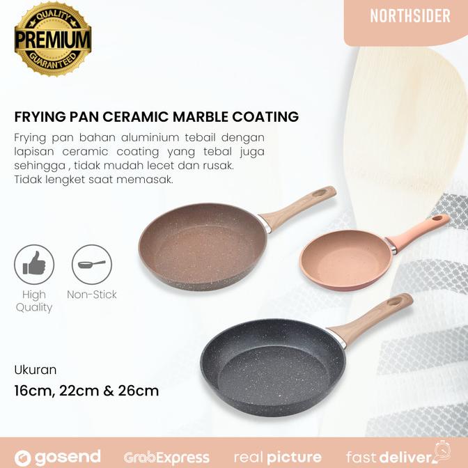 BISA COD WAJAN PANCI FRYING PAN CERAMIC MARBLE COATING ALUMINIUM TEBAL /PERALATAN MASAK SET/PANCI PR
