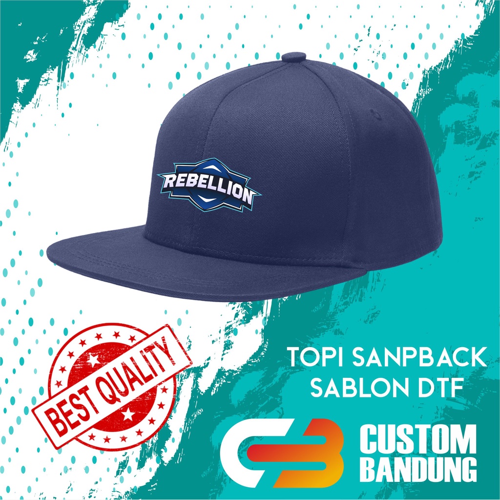 Topi Snapback REBELLION ZION Pria Wanita Topi Cap Bisa Tulis Nama Bisa COD Original High Premium Quality