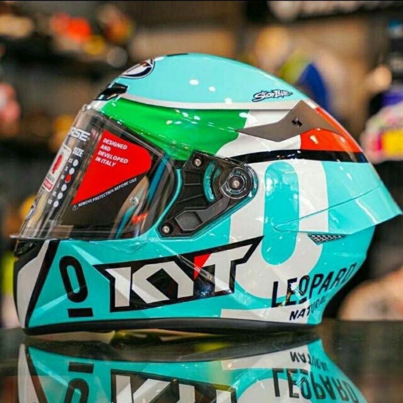 COD Helm KYT TTC TT Course Leopard Dalla Porta Original