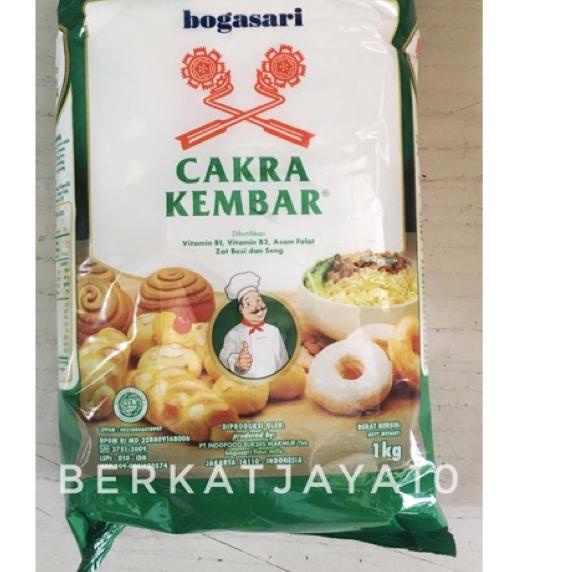 

Keren abis--MURAH Tepung terigu CAKRA KEMBAR Premium kemasan 1 kg Bogasari