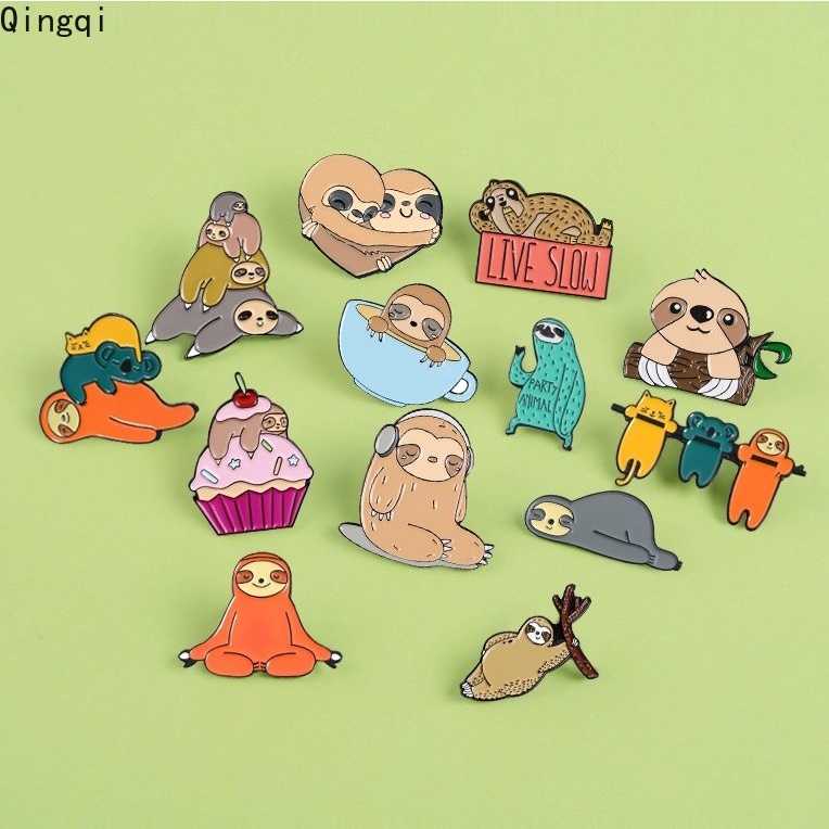 Bros Pin Enamel Bentuk Kartun Hewan Kungkang Koala Untuk Anak