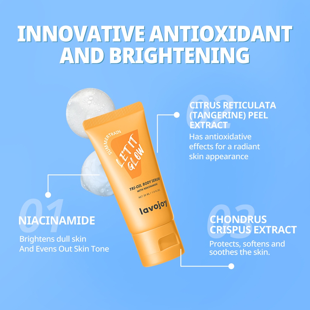 LAVOJOY LET IT GLOW BODY SERUM TRAVEL SIZE 30 ML SERIES