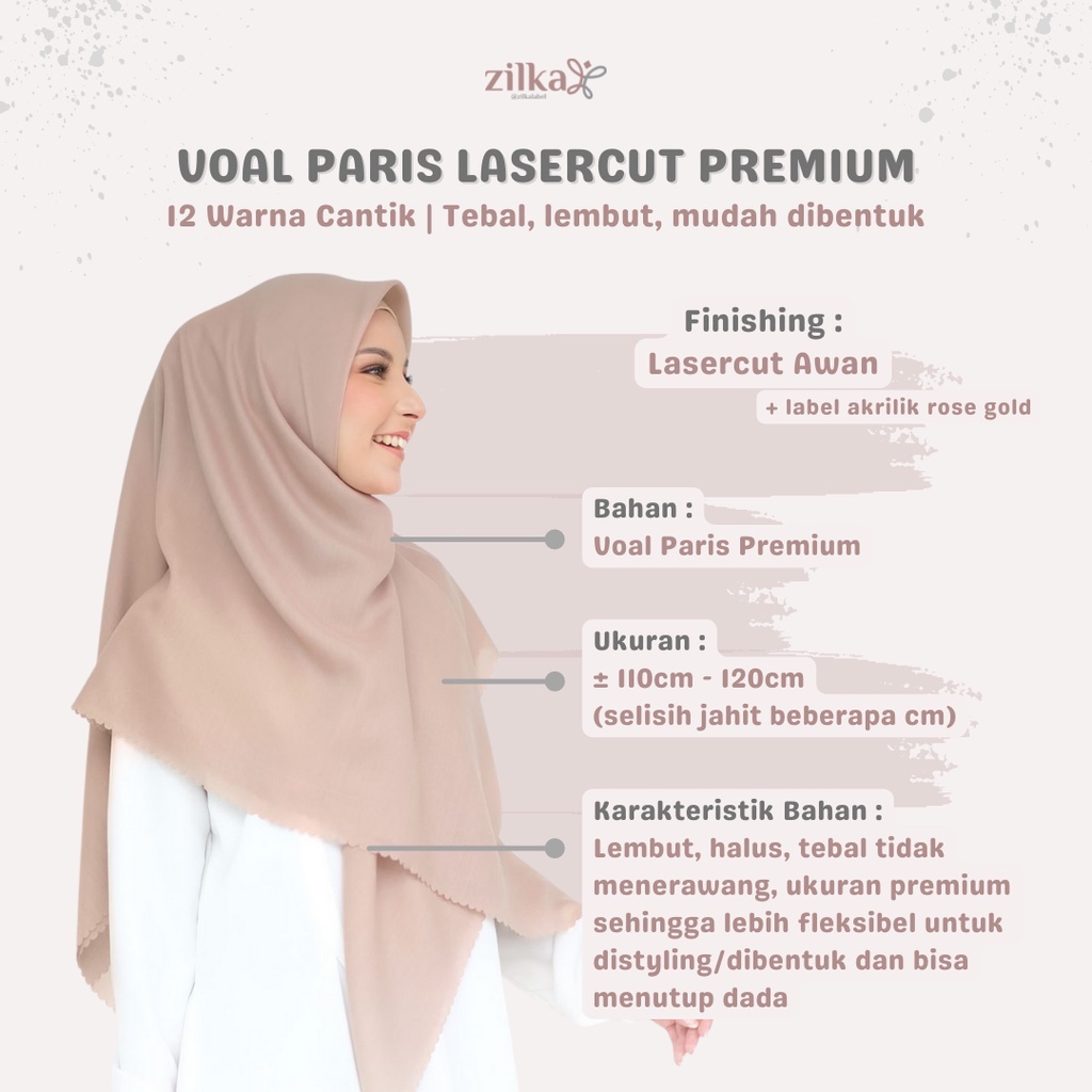 VOAL PARIS LASERCUT PREMIUM / Hijab Segi Empat / Krudung Finishing / Jilbab Daily Terbaru / Kerudung Untuk Kondangan Dan Acara Formal Lainnya /