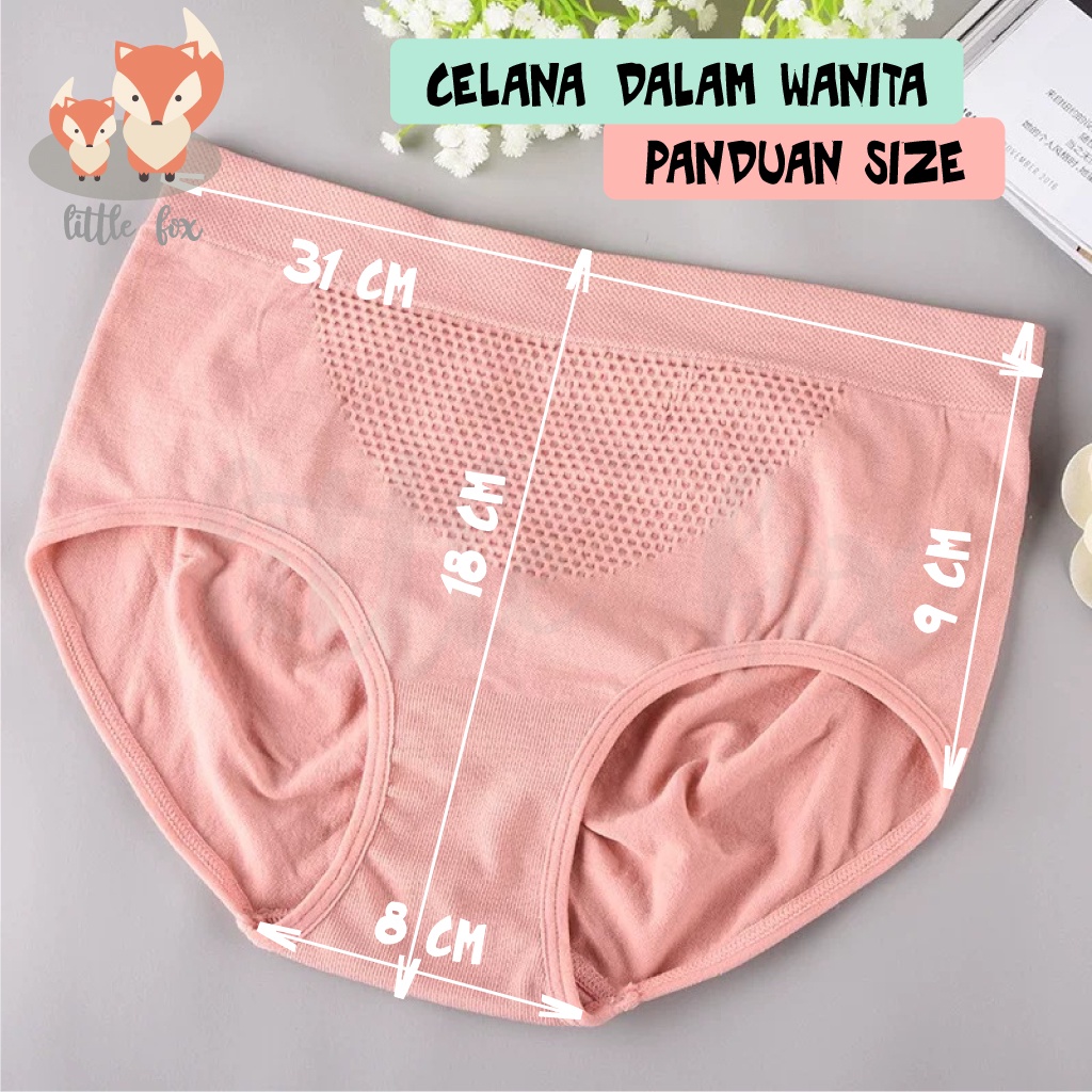 Celana Dalam Wanita Underwear Cewek Polos Mid Waist Gaya Korea Bahan Katun Pakaian Dalam CD Premium Panties Perempuan Korean Style Nyaman Melar