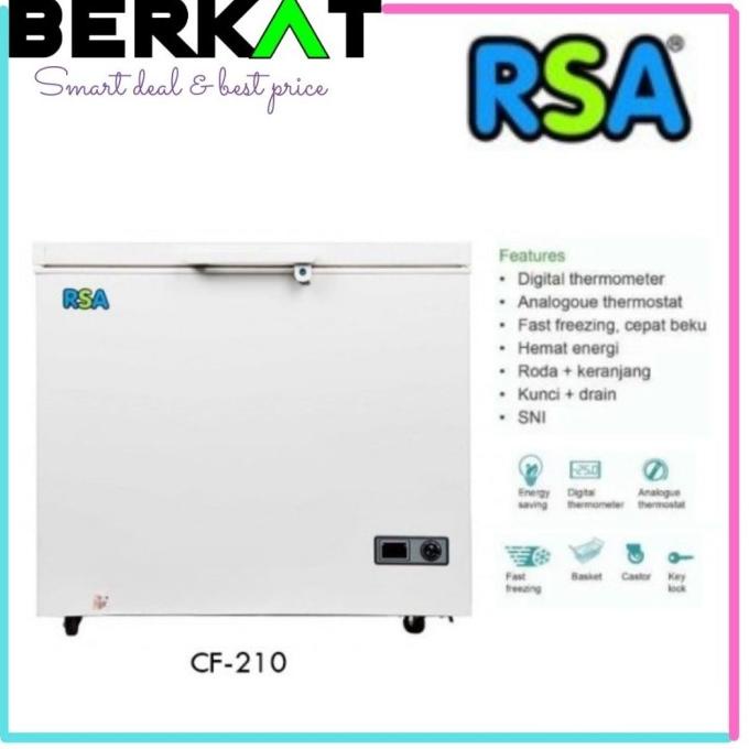 Chest Freezer Rsa 200 Liter Kulkas Daging Cf 220 Box Pembeku