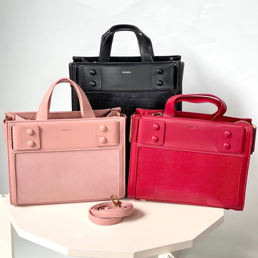 PDRO Snake-Textured Tote Bag (P379)