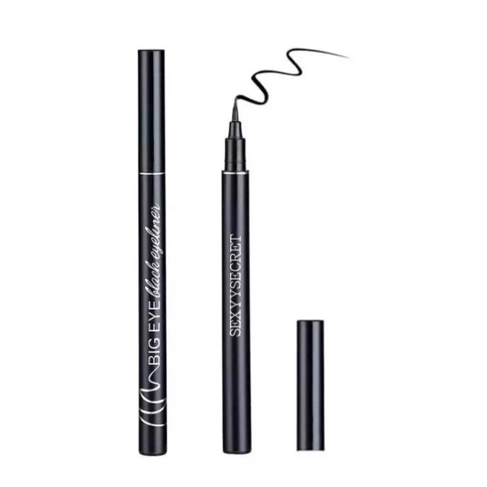 Big eye Eyeliner pensil alis korea cair warna hitam anti air make up