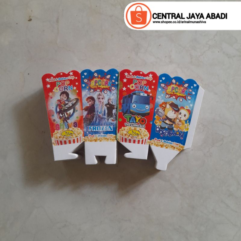 

100 LEMBAR KERTAS POPCORN 9 × 5 BAHAN IVORY PUTIH HIGH QUALITY (SERI A) DUS POP CORN KOTAK POPCORN KEMASAN POP CORN