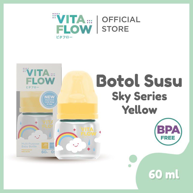 Vitaflow Botol Susu PP Multifungsi 3in1 Motif Ukuran 60ml