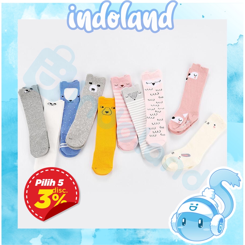 ☀ INDOLAND ☀ R150 KAOS KAKI KOREA BAYI LUCU PANJANG  ANTI SLIP KIDS SOCK BABY KAOSKAKI CUTE SELIP