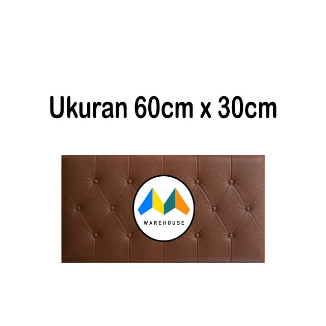 MW Wall paper 3D Foam Wallpaper Headboard Coklat Dinding Busa Stiker Wall Foam Dinding Head Wall Sti